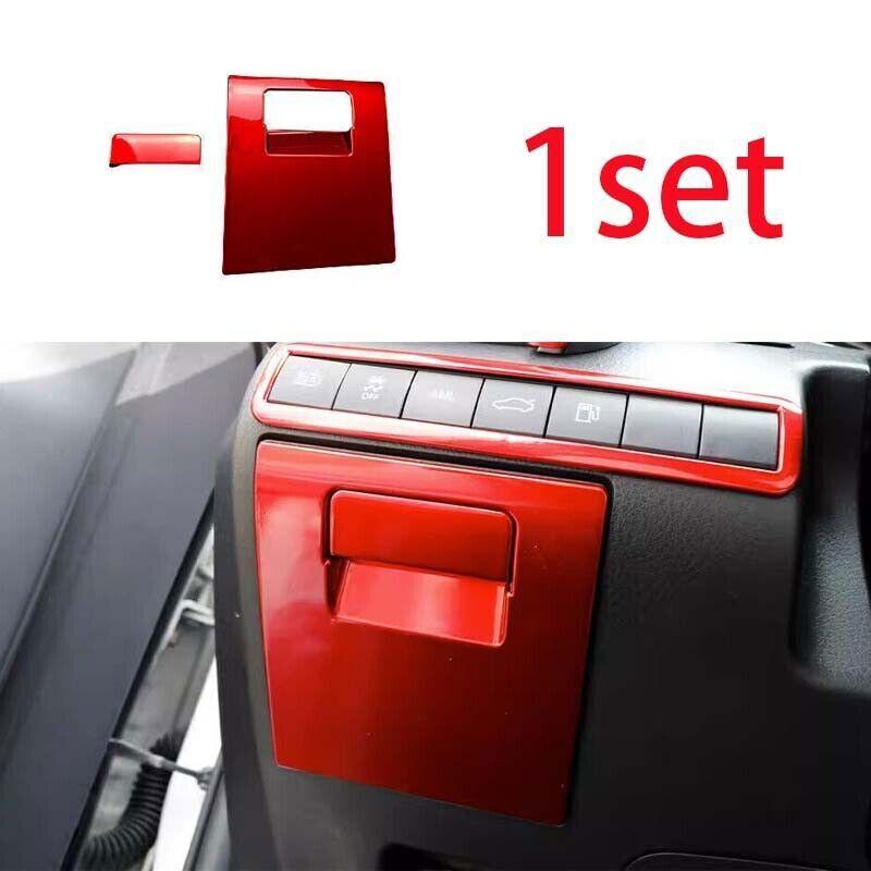 Trim Left Driver Storage Box Handle Frame For Toyota Camry 2018- Glossy Red