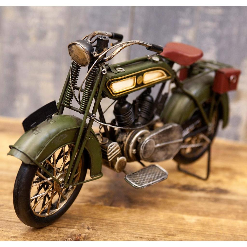 Handmade Tin Vintage Bike [Green (Medium)] Americana, American Goods, Setagaya Base, Tin, Interior Decor, Object, Display, Gift, Present