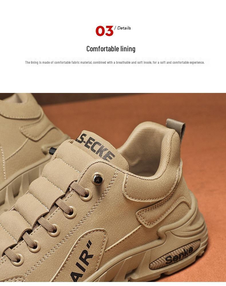 Men's Non-Slip Wear-Resistant Slip-On Work Shoes for Spring 2025