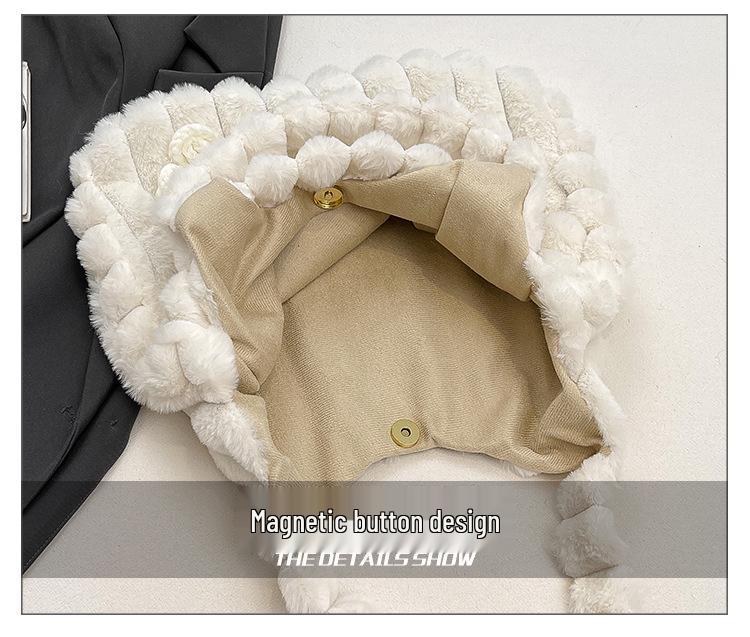 2025 Mori Style Plush Shoulder Bag - Sweet Girl Autumn/Winter Versatile Handheld Bucket Bag