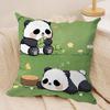 Cute Panda Cushion Cover Soft Plush Throw Pillow Cover  DoubleSided Decorative Cushion Case  Sofa Bedroom Home Decor
