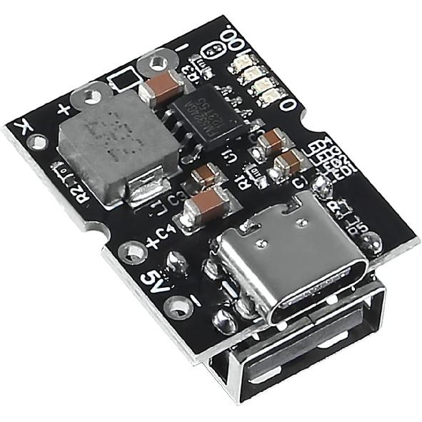 10PCS Type-C USB 5V 2A Boost Converter Step-Up Power Module Lithium Battery Charging Protection Board LED Display USB for DIY Charger (USB is