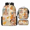 Anime Rucksack Set One Piece Naruto Schultasche für Jungen Schüler Laptop Rucksack Umhängetasche Federmäppchen 3-teilig Große Kapazität Wasserdicht