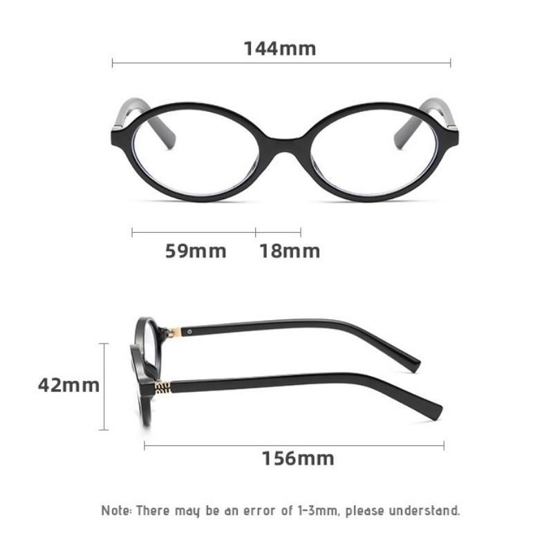 Y2K Oval Anti Blue Light Blocking Glasses Women's Clear Anti Radiation Filter Glasses Anti Radiation Eyeglass