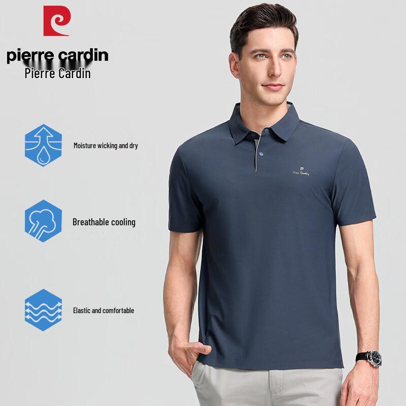Pierre Cardin Cooling Antibacterial Men s Ice Silk Polo Shirt 4XL