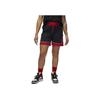 Colorblock High-Waisted Drawstring Shorts Women Bottoms Red Black DZ3353-010