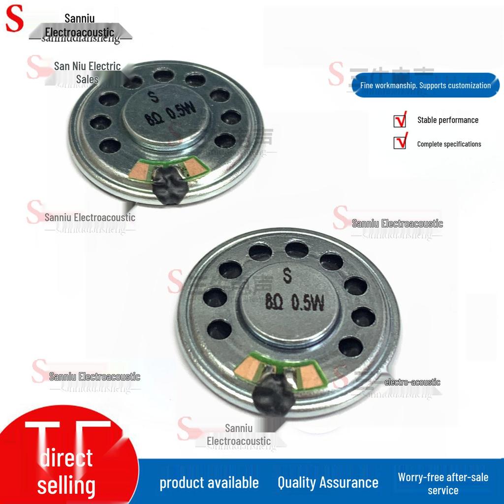 2.9cm Round Ultra-Thin Mylar Speaker, 8 Ohm, 0.5W, with Internal Magnet for Toys