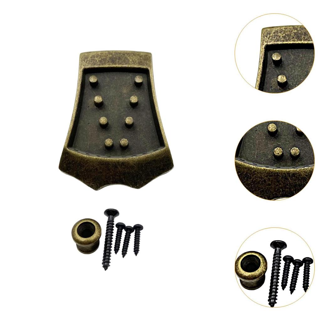 Mandolin Tailpiece Sturdy Replacement with 4 Mounting Screws Tailpiece Mandolins Part Replacement for 8 String Mandolins Guitar