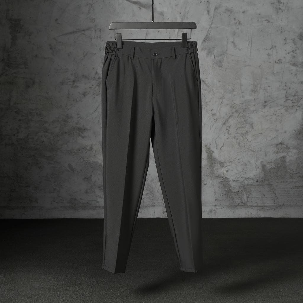 Autumn and summer thin drape casual pants men's business light dress men's suit pants slim long pants