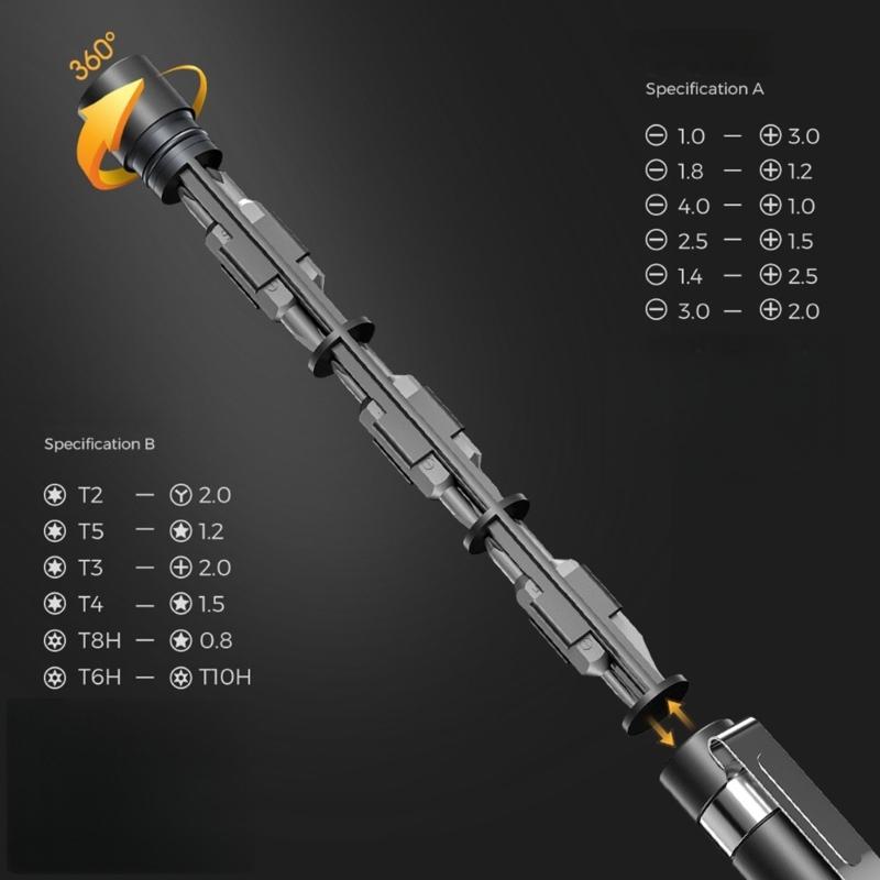 Precise Multipurpose 13 in 1 Screwdriver Kit With Magnetic Bit Storage Ideal For Eyeglass Laptop Electronic Maintenance