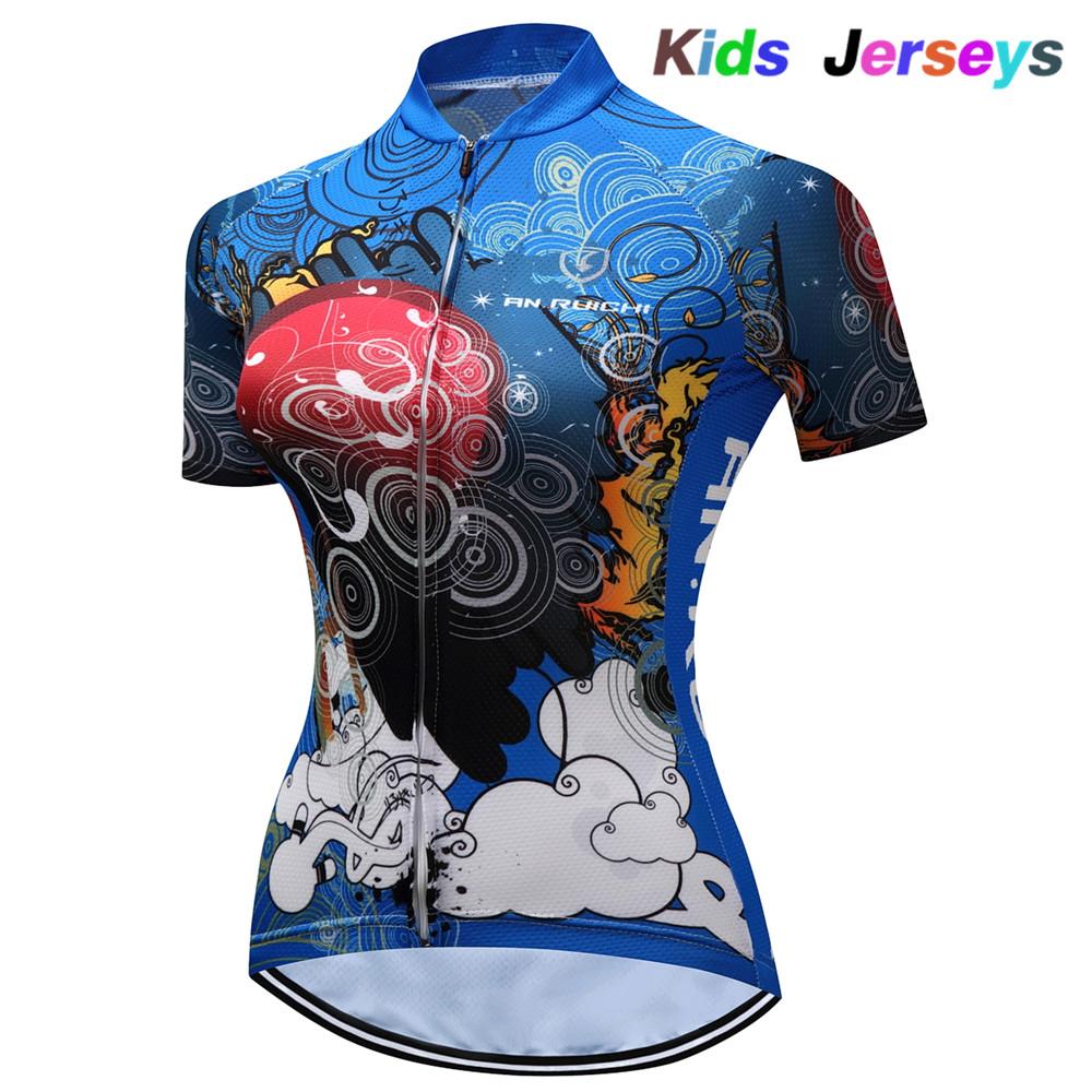 2026 Girls Cycling Jersey Set Ropa Ciclismo Cycling Kit for Kids Summer Breathable Cartoon Bicycle Jersey Suit Children Clothes