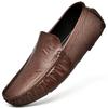 Men's Spring High-Quality White Leather Loafers Brand Business Shoes Genuine Leather Soft Sole Lightweight Driving Shoes