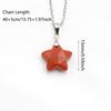1pc Natural Crystal Star Pendant Necklace Five Pointed Charm Amethyst Stone Necklace Jewelry