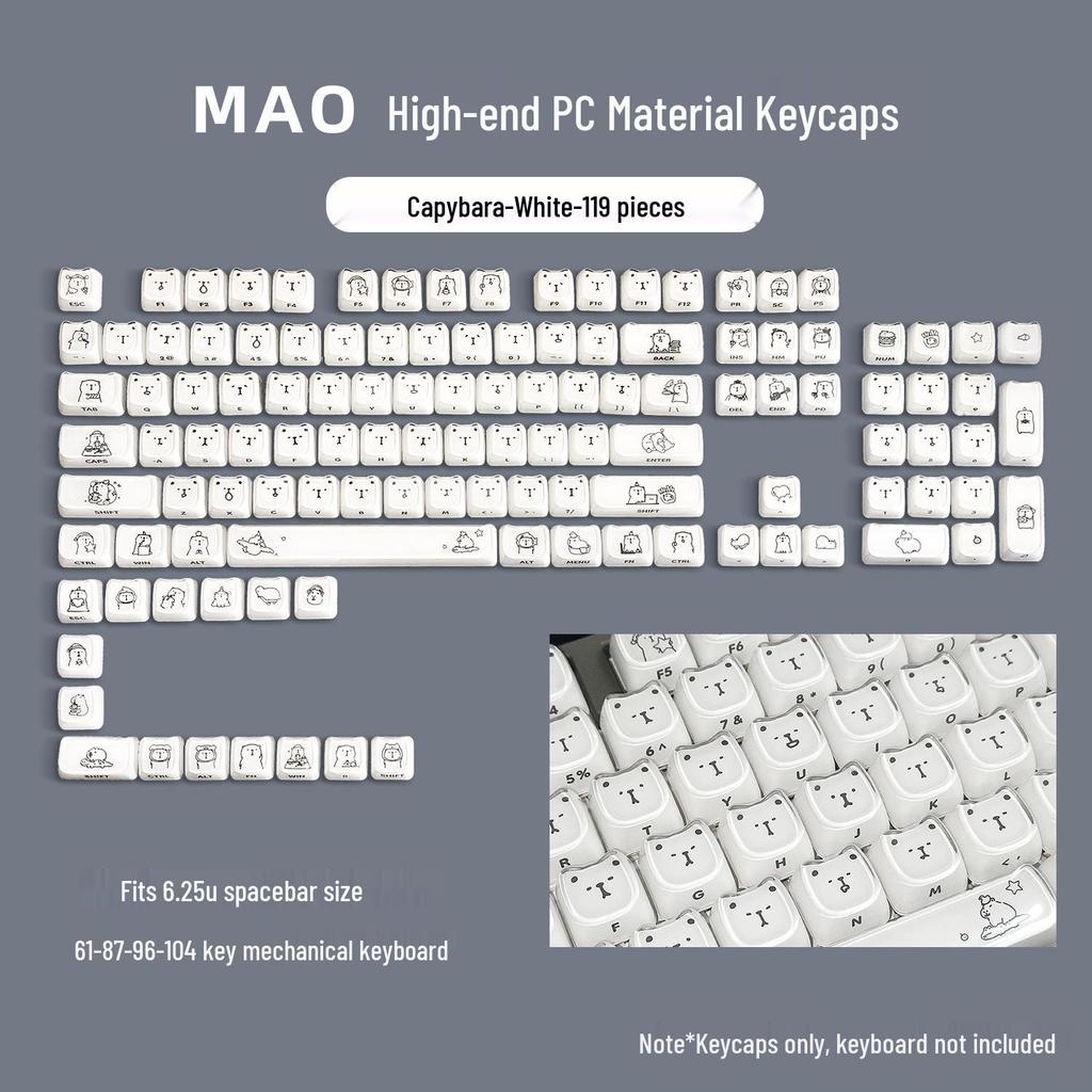 MAO Cat Head Fruit Jelly Keycaps: Custom DIY High-Value PC Magnetic Switch Keycaps with Side Engraving.