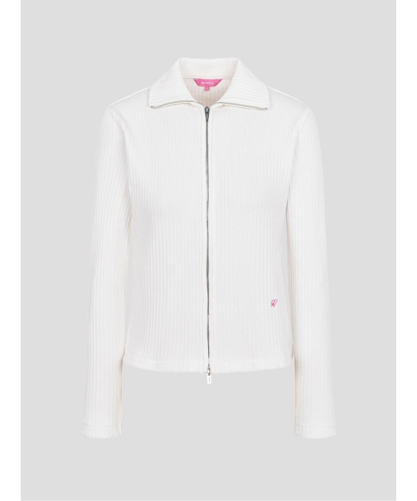 Binpolleidiseu [B. My] Ribbed Two-Way Collar Zip-Up Ivory (Bf5841N010)