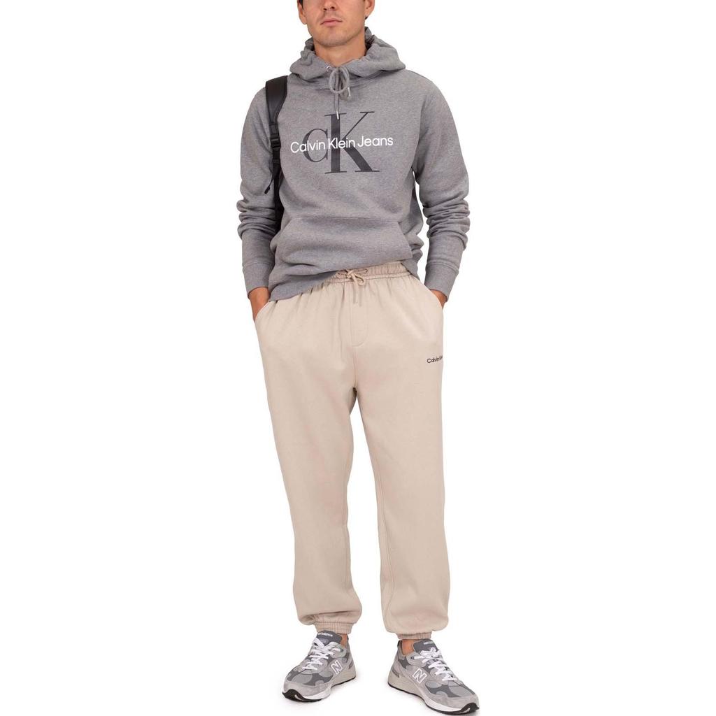 Calvin Klein Letter Print Hooded Long Sleeve Sweatshirt Men sweatshirt Gray J30J320934-P2D