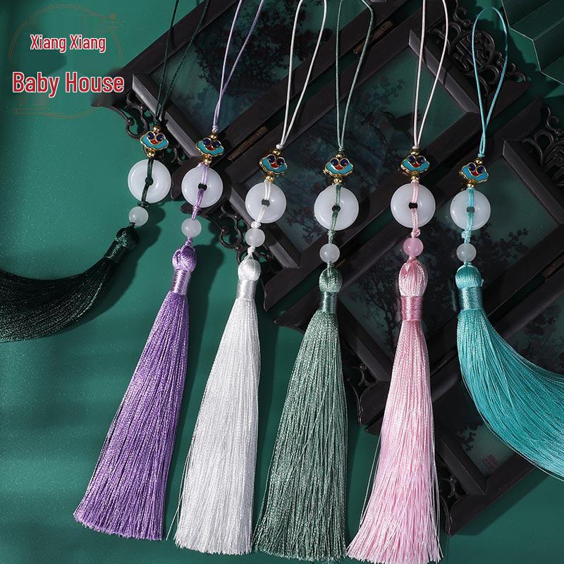 Auspicious Cloud Peace Buckle Tassel Pendant: Chinese-Style Jewelry & Beads for Horse Face Skirt Costume DIY