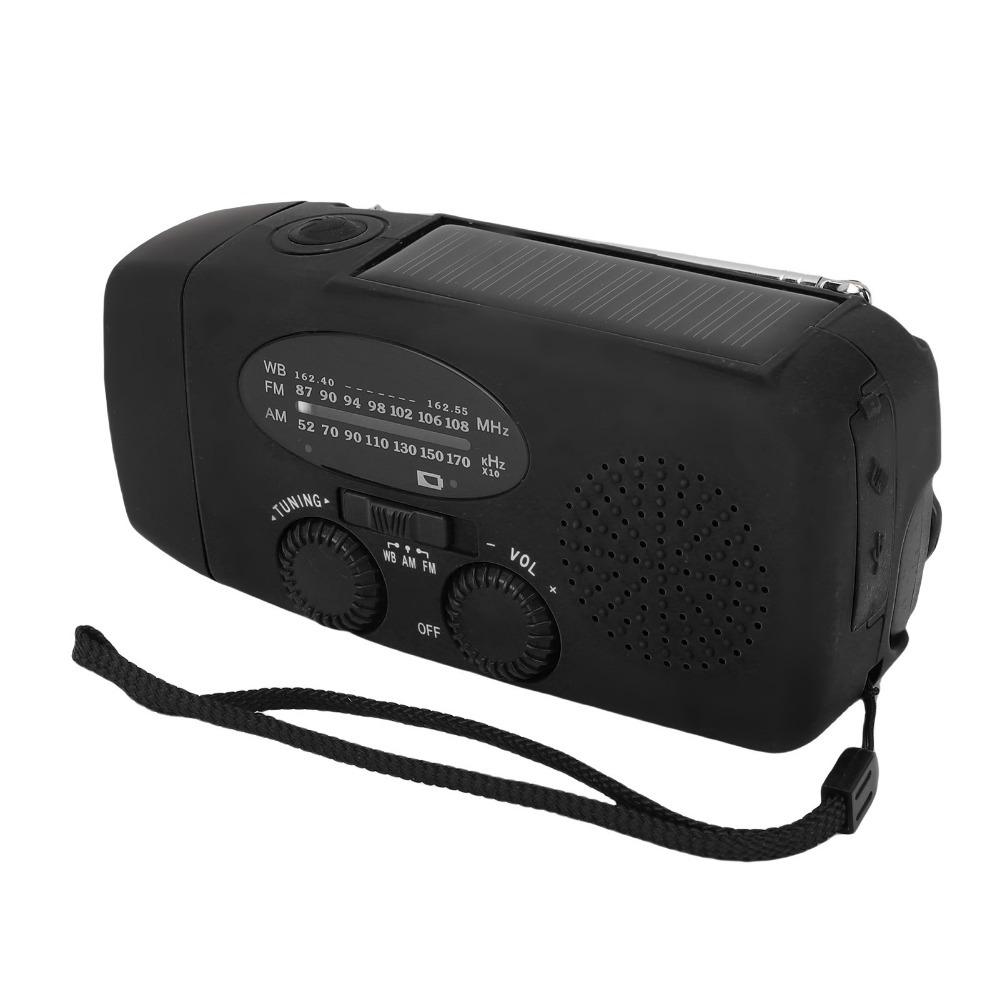 Solar Charging Solar Powered Radio Multicolor Weather Alert Radio  Home Preparedness