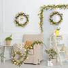 Colorful 5.9ft Artificial Easter Egg Wreath - Rustic Spring Vine Decoration for Holiday & Table Centerpiece, Decoration, 1pc