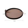 Nordic Round Jewelry Tray Woven Leather Storage Tray Living Room Kitchen Desktop Cosmetic Sundries Plate Home Decoration