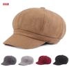 Woolen Octagonal Hat Women's Autumn Winter Painter Casual Retro Beret Men
