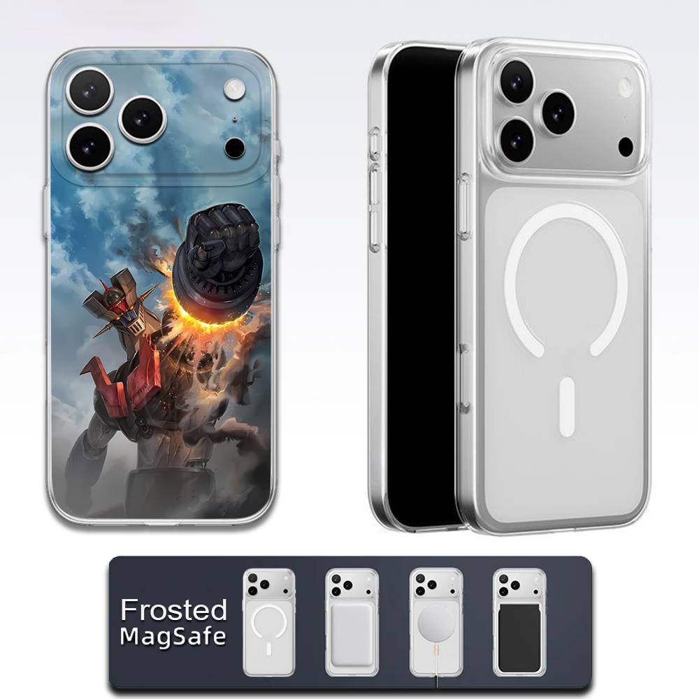 

Phone Case For iPhone 17,16,15,14,13,12,11,Pro,Max,Plus,E,Air,Mini Magsafe Transparent Cool UFO Robot G-Goldorak TPU Cover iPhone17pro