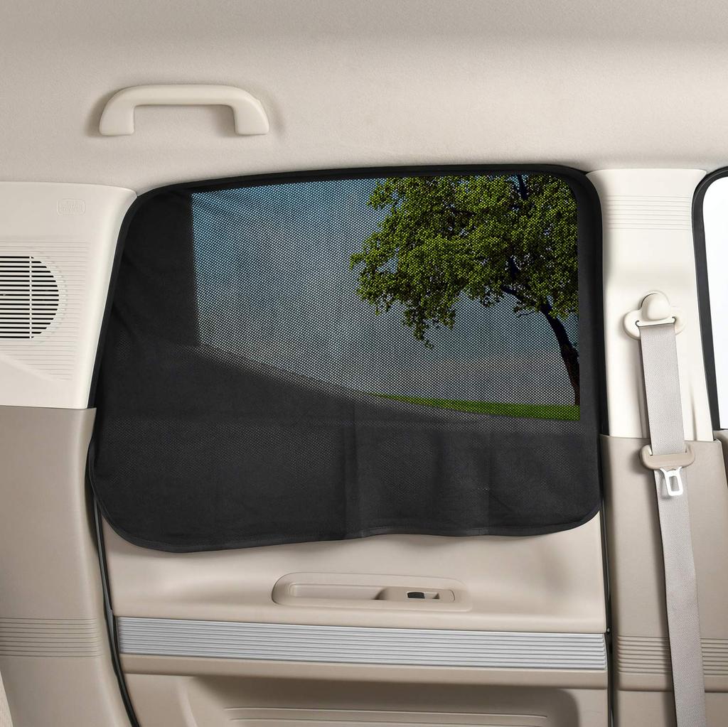 SEIWA Easy Magnetic Car Mesh Magnetic Protects Against Direct Sunlight and UV Privacy Easy Perfect for Car Camping Curtains, Type, Medium, Z101,