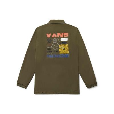 Fun Pattern Logo Sport Collar Jacket Unisex Jackets Military-Green VN0A5H8RKCZ