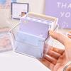 Efficient Clear Note Box Transparent Desk Organizer Simple Acrylic Note Holder  Desktop