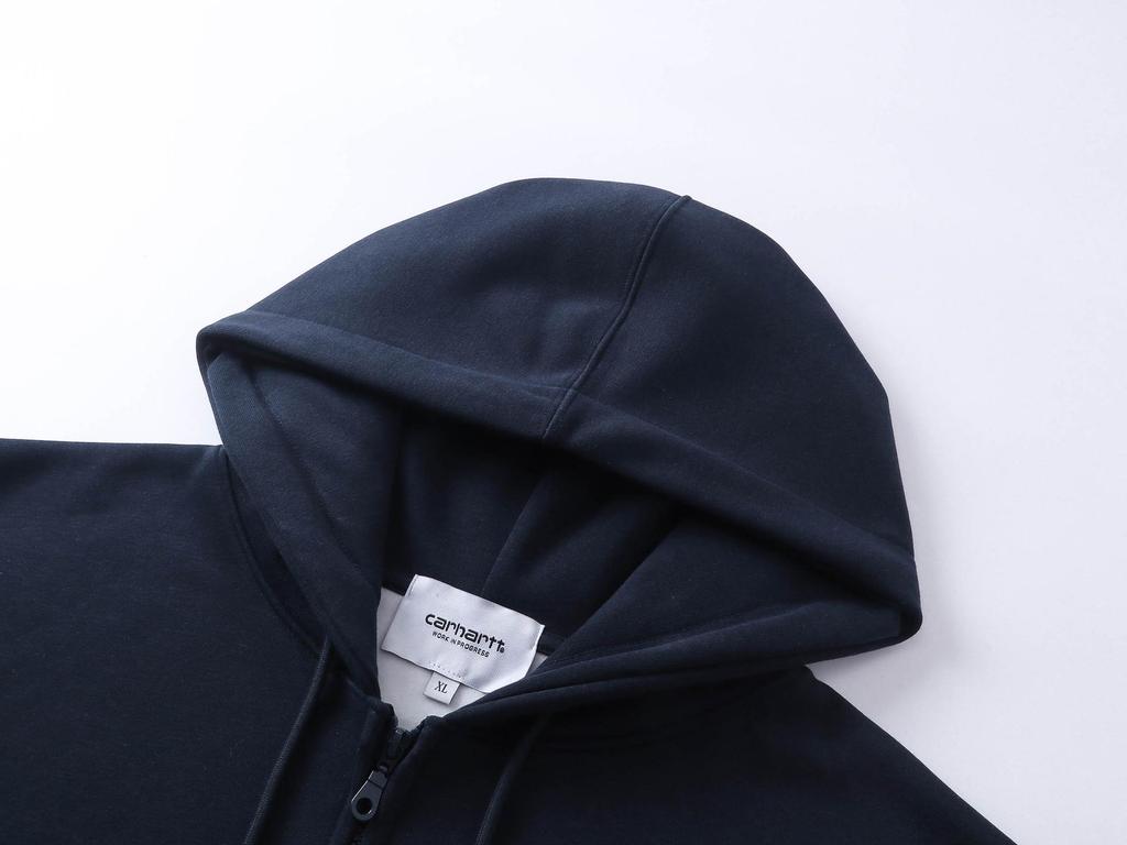 Carhartt Huvförsedd Fleece Cardigan med Dragkedja och 3D-logotypmönster