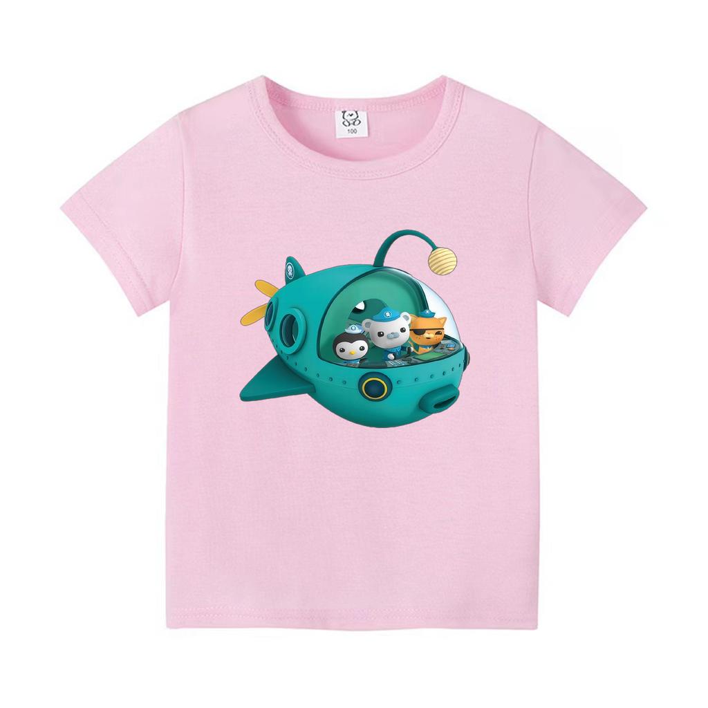 Nuova T-shirt Octonauts per Bambino e Bambina Stampa alla Moda Manica Corta Girocollo Divertente Maglietta da Ragazzo Top Regalo per Bambini Abbigliamento Estivo