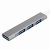 4Port USB 3.0 Hub MultiFunction Type C Splitter Extender Dock Adapter OTG PC(Silver )