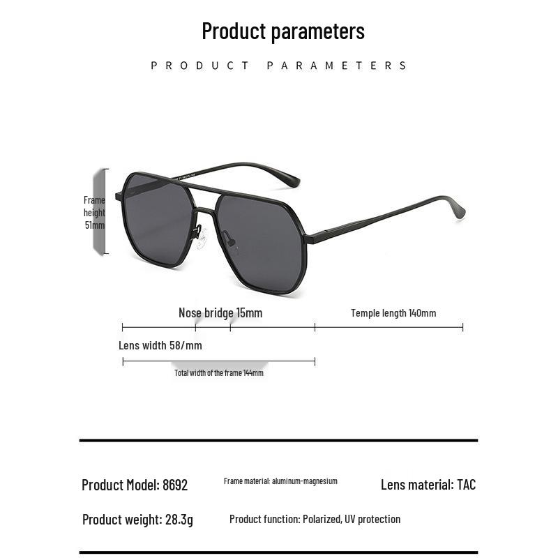 Aluminum-Magnesium Polarized Photochromic Fashion Sunglasses for Men & Women - UV Protection for Driving & Outdoor Activities