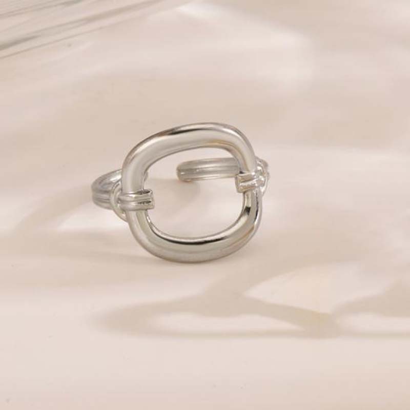 

Vintage Geometric Square Stainless Steel Ring Gold Color Waterproof Rings Fashion Minimalist Statement Charm Jewelry for Women
