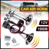 Wasserdicht 150db Auto Elektrische Hupe Auto Doppel-Trompeten Lautsprecher 12v Zug Lufthupe Sirene Ton Sicherheitsalarm für LKW Boot SUV
