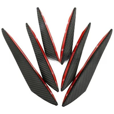 Car Spoiler Splitters Decorative Protect Vehicle Edge Thickened Great Stickiness Spoiler Lips Car Accessories 6 Pcs