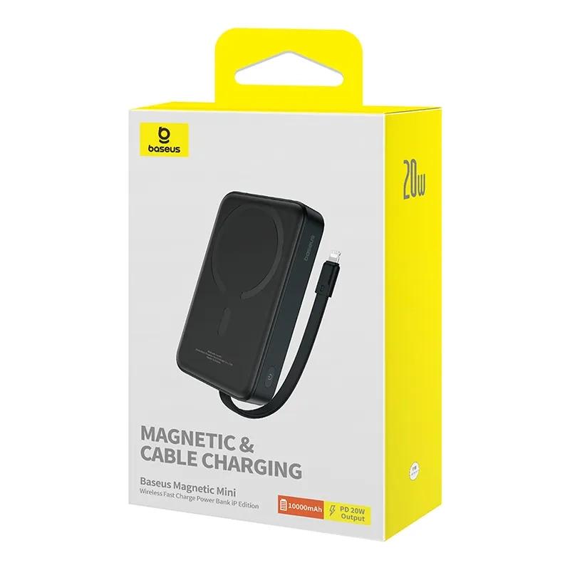 Powerbank Magnetyczny Baseus Magnetic Mini 10000Mah, Lightning 20W Magsafe (Czarny)