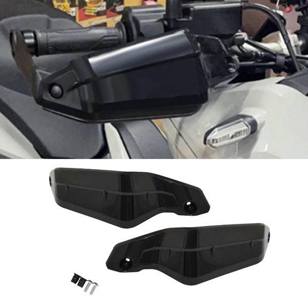 Black ABS Motorcycle Windshield Handguard Cover Set