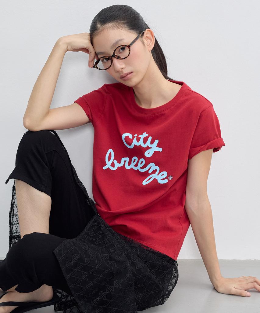 CITYBREEZE Bold Cursive Logo Short Sleeve T-Shirt_5 Colors