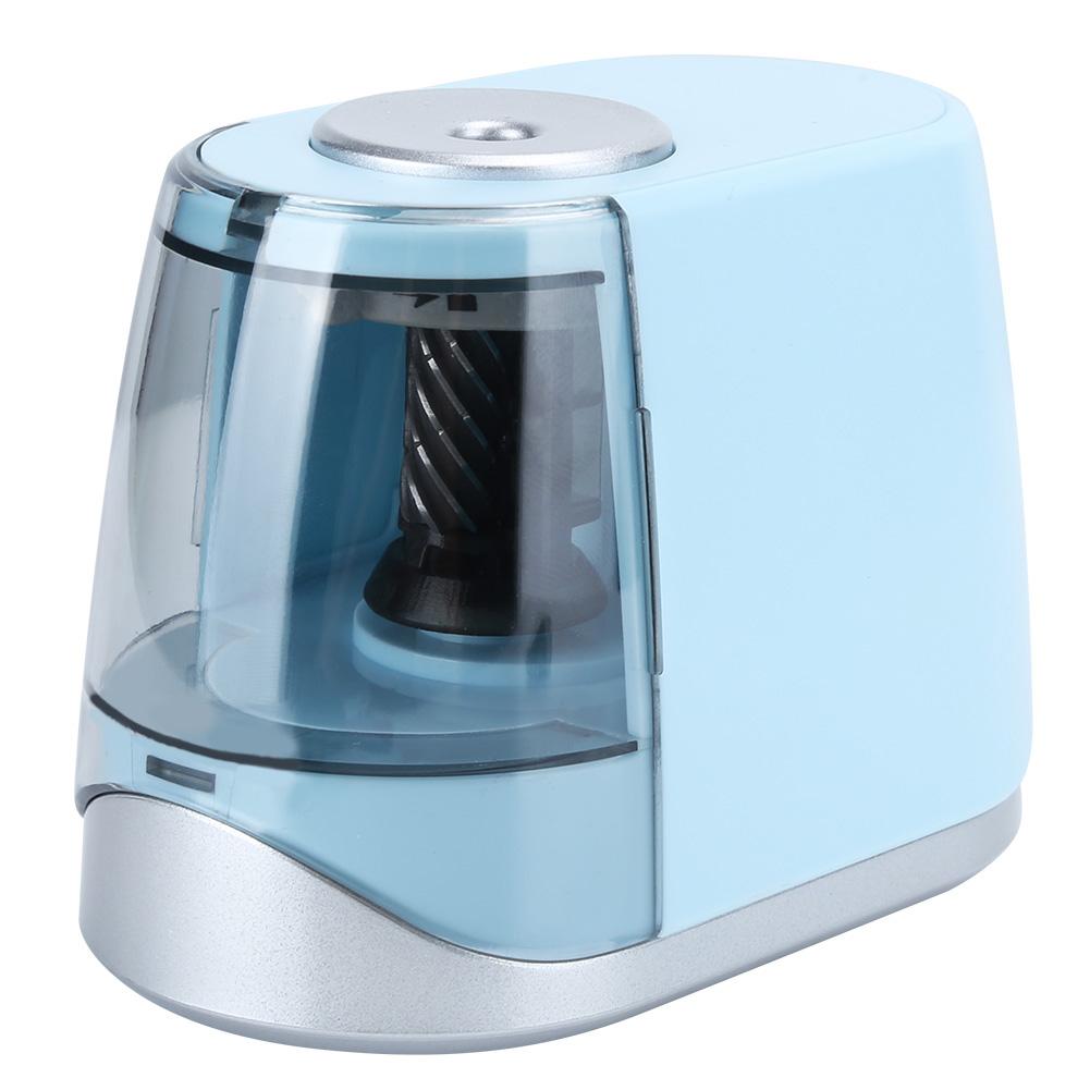 Electric Pencil Sharpener Blue Full Automatic Replaceable Tool Holder Student Stationery