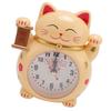 Lucky Cat Clock Accurate Plastic Cute Cartoon Good Lucky Cat Alarm Clock for Home