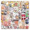 50 Pet Milk Tea Graffiti Stickers Creative Cartoon Cute Animal Decorative Water Cup Mobile Phone Gum Stickers