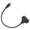USB to SATA Adapter 6Gbps Transfer Speed ABS for 2.5in 7‑15mm HDD SSD with LED Indicator for Windows