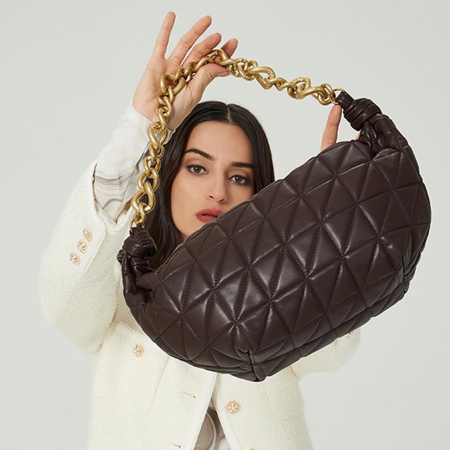 

Женская сумка Мода Толстая цепь Нишевый дизайн Одно плечо Сумочка Женская сумка