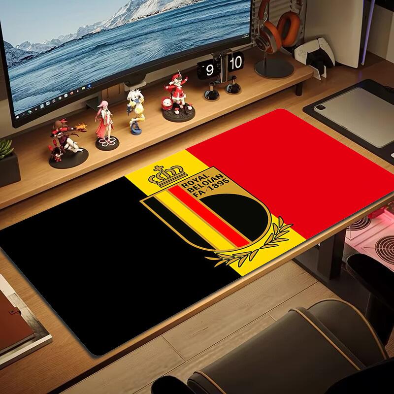 Belgium National Football Team Print  Cushion Non-slip Laptop Tablet Big Mousepad XXL Mat Mini PC Playmat With Lock edge