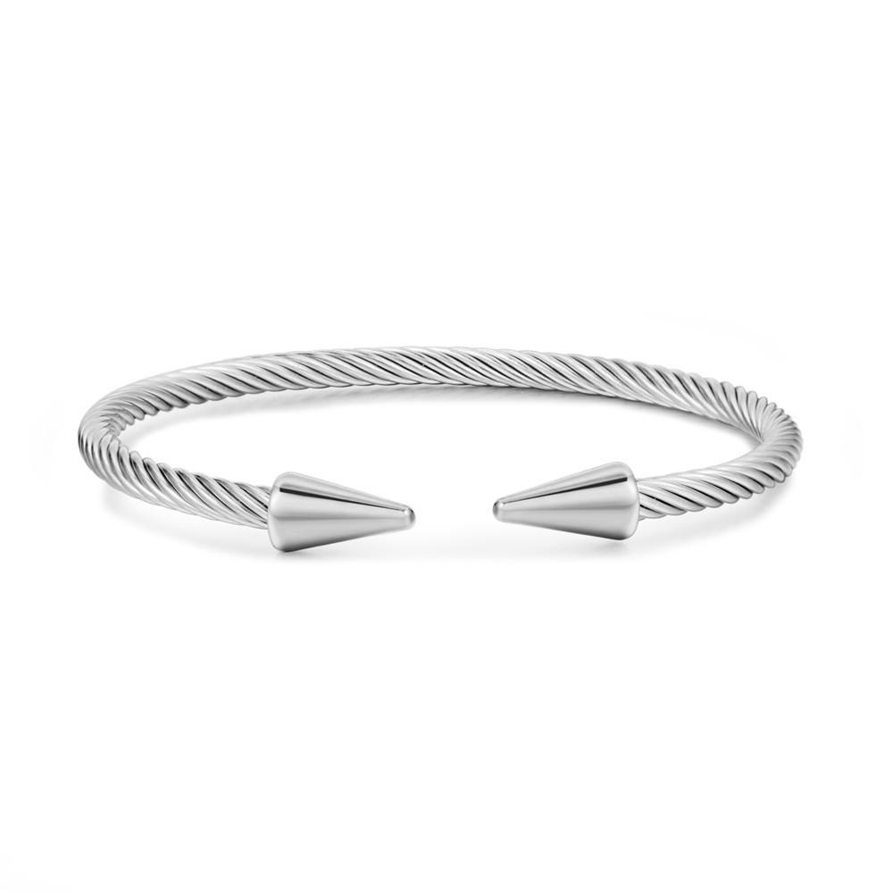 Unique Retro Style Stainless Steel Wrapped Geometric Bracelet Fashion Unisex Accessory Gift