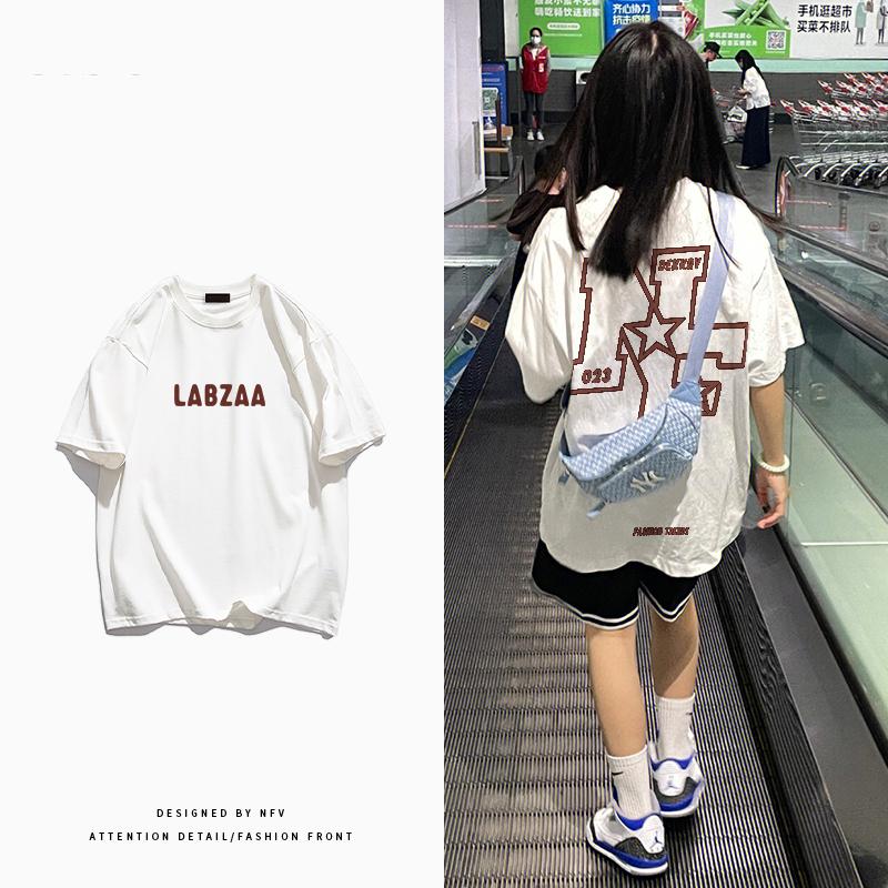 

Уличная оригинальная футболка с короткими рукавами для женщин в летнем свободном крое