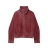 RZ Handmade Womens Stand Collar Pure Leather Pilot Jacket Solid Color Casual Outerwear