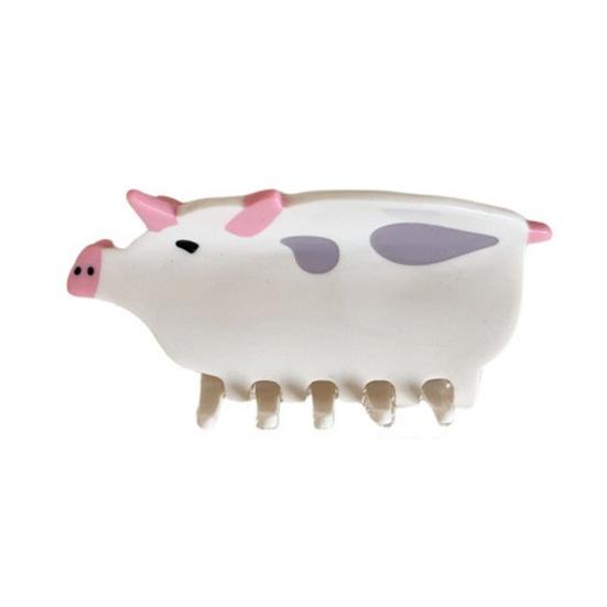Animal Hair Claw Clip Non Slip Strong Hold Cow Pig Chick Shape Women Girls Long