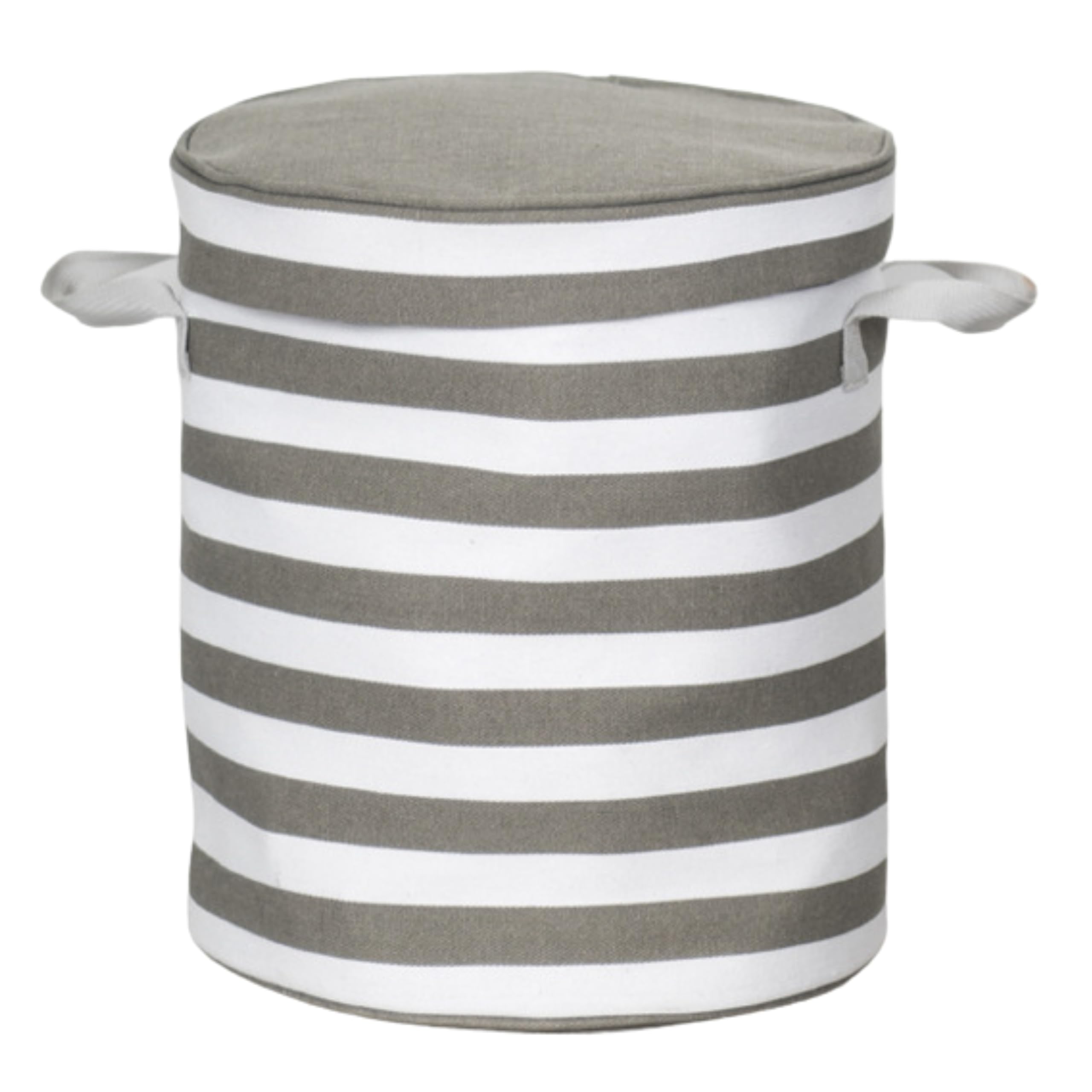 

Toy Storage Box with Lid, Bucket, and Play Mat, Fabric, 2-Way, Gray, Border, MSW2654